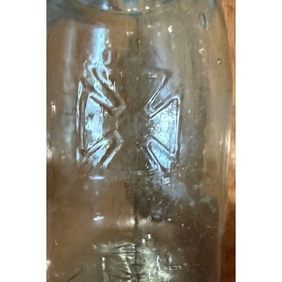 Mason's Hero Cross Patent Nov. 30 1858 Blue Glass Canning Jar Pint Size - Picture 11 of 16